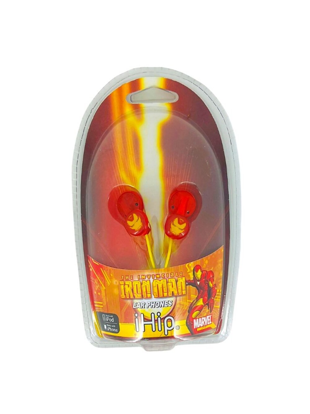 Marvel Iron Man iHip Wired Earbuds 3.5mm Stereo MVF0001IM Sealed NWT Collectible